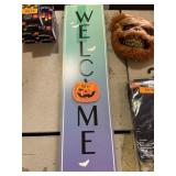 Halloween Welcome Sign, bent