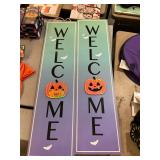 2ct Halloween welcome sign
