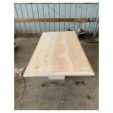 7 ft travertine conference table and base
