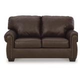 Ashley Colleton Brown Leather Loveseat
