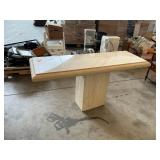Traventine side table and base