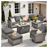 complete? Elvira 7-Piece Wicker Set