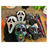 5ct Halloween Masks, light wand