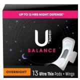 U by Kotex Balance Ultra Thin Pads, 13 ct