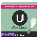 U by Kotex Clean & Secure Panty Liners 80ct