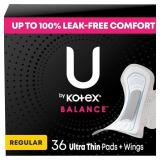 U by Kotex Balance Ultra Thin Pads, 36ct