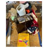 Jewelry and box, flags