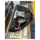 Round folding table, cast iron pans, pictures