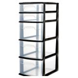 Boots drawer has crackHOMZ Drawer Tower, 5-Tier Or