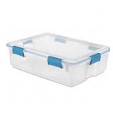 Sterilite 37 qt Clear Latch Box 7 in. H