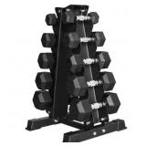BalanceFrom 150LB Dumbbell Set & Rack 5-25 lb