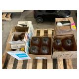 Assorted cleaners and frying oil
