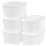 IRIS USA Letter Legal Size Plastic File Box cracke