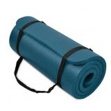 BalanceFrom 1" Extra Thick Yoga Mat, Navy Blue