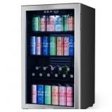 Homelabs Glass-Door Beverage Fridge (120-Can)