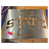 Iowa state metal sign