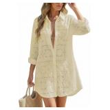 VIMPUNEC Women Eyelet Swim Cover-Up