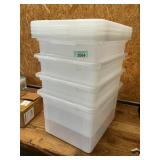 4ct 12x15 1/4" totes W/ lids, Damaged