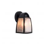 1-Light Black Outdoor Wall Lantern