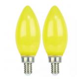 6ct LED Bug Light Bulb, CA10, 2-Pack