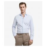 Mango Slim Fit Striped Dress Shirt - Blue - M