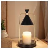 11.8 in. Black & Gold Candle Warmer Lamp