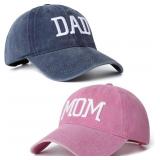 Mom Dad Embroidered Baseball Caps Set of 2