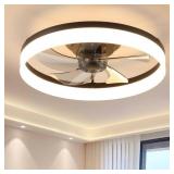 Cotti 20" Black Indoor LED Fan with Lights