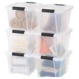 IRIS USA 16-Pack 19 Qt Storage Bins with Lids, Lar