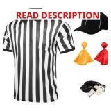 Referee Costume Kit Shirt Hat Whistle Flag