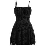Sz XL WDIRARA Plus Size Floral Mesh Cami Dress