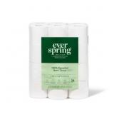 Everspring 100% Recycled Toilet Paper 24 Rolls
