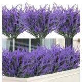 Ouddy Decor 12 Pcs Lavender Fake Flowers