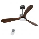 52 in Modern Black Ceiling Fan with DC Motor
