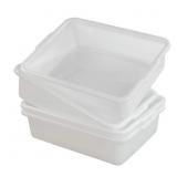 8 L White Plastic Wash Basin, 4-Pack