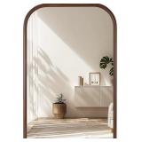 Arch Wall Mirror, Tempered Glass, Wood Frame