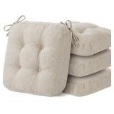 IASEAHK Memory Foam Chair Cushions, Beige