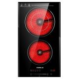 2-Burner Electric Cooktop, 3200W 240V Ceramic