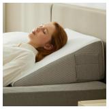 Bedluxe 10" Wedge Pillow for Reflux, Gray