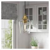 60W 1-Light Brushed Gold Mini Pendant