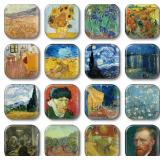 MORCART 16PCS Van Gogh Magnets for Fridge