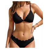 Bikini Sets for Women: V Neck Two Piece Sz S