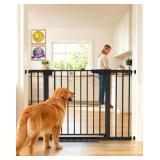 Cumbor 30-46" Baby Gate for Stairs, Black