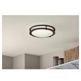 2ct Flaxmere 12" Satin Bronze LED Flush Mount