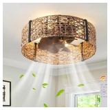 20 in. Indoor Brown Ceiling Fan w/ Remote