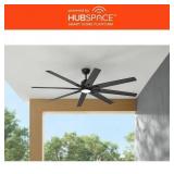 Kensgrove II 72" Matte Black Ceiling Fan