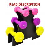 BalanceFrom Neoprene Dumbbell Set with Rack