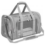 Soft-Sided Pet Carrier, 16 lb, Gray