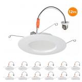 12-pack 6 in Retrofit LED Recessed Light Trim