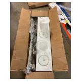 Vanity light brushed nickel with 5 clear shades